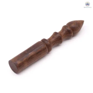 Bâton en bois 12cm avec manche sculpté pour bol chantant, sans cuir, artisanat népalais