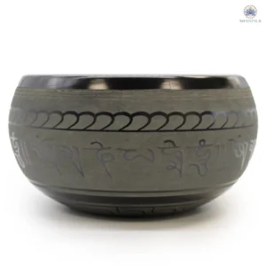 Bol chantant tibétain Extra Loud avec symbole Bouddha gravé, 21 cm de diamètre