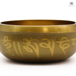 Bol chantant tibétain Ganesh grand format en laiton pour méditation et bien-être