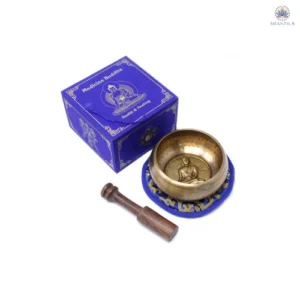 Bol Chantant Tibétain Medicine Buddha 10cm en laiton avec maillet