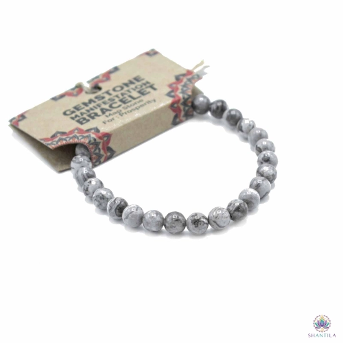 Bracelet Perles Map Stone (Jaspe) — Prospérité 2 Bracelet Perles Map Stone (Jaspe) — Prospérité – Image 2