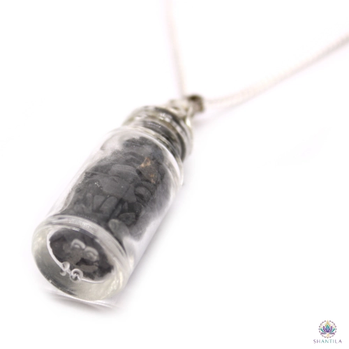 Collier Fiole d'Éclats d'Onyx Noir 2 Collier Fiole d'Éclats d'Onyx Noir – Image 2