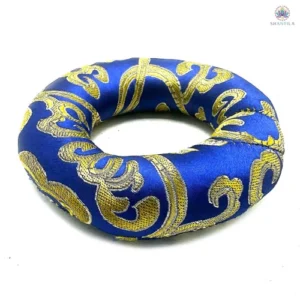 Coussin anneau bleu 10 cm pour bol chantant tibétain 12-14 cm