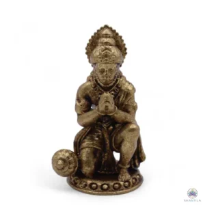 Statuette Hanuman en laiton doré de 36 mm, mains jointes en prière