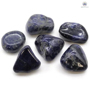 Sachet de 6 grandes pierres de Sodalite bleu profond roulées