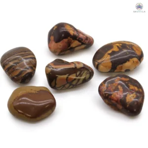 Sachet de 6 grandes pierres polies de Jaspe Paysage aux motifs naturels