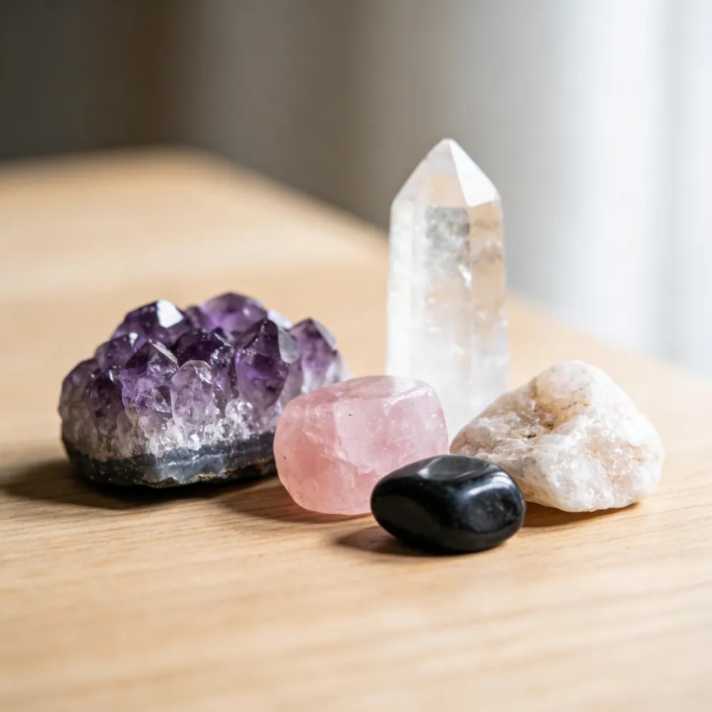 lithothérapie définition pierres naturelles améthyste quartz rose obsidienne