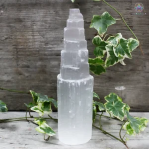 Tour de Sélénite Naturelle 20 cm - Pierre de Purification