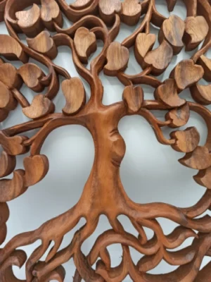 decoration murale arbre de vie bois naturel artisanat indonesien