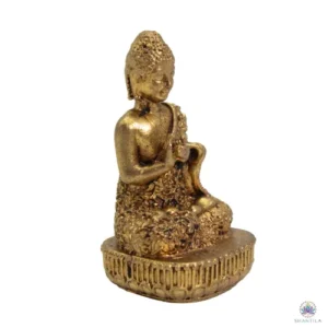 statuette bouddha laiton 48mm trois quarts
